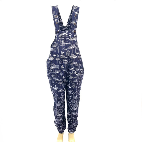 Cotton Denim Blue Mushroom Overall Jumpsuit Cotton Denim Blue Mushroom Overall Jumpsuit