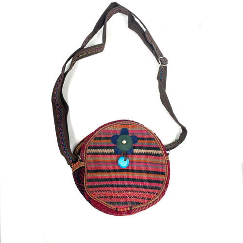 Turkish Kilim Canteen Side Bag Purse 1 Count Assorted Turkish Kilim Canteen Side Bag Purse 1 Count Assorted