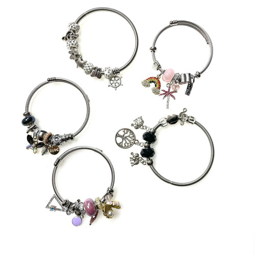 Multi-Charmed Pantoran Bracelets 1 Count Assorted Multi-Charmed Pantoran Bracelets 1 Count Assorted