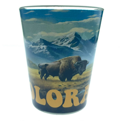 Colorado Buffalo Bison Shot Glass 1.8oz