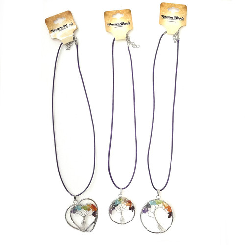 Large Chakra Tree of Life Necklace 1 Count Assorted Styles Large Chakra Tree of Life Necklace 1 Count Assorted Styles