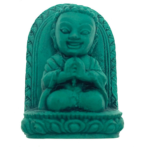 Praying Monk Devotion Turquoise Powder Figurine 1.5"-1.75" Praying Monk Devotion Turquoise Powder Figurine 1.5"-1.75"