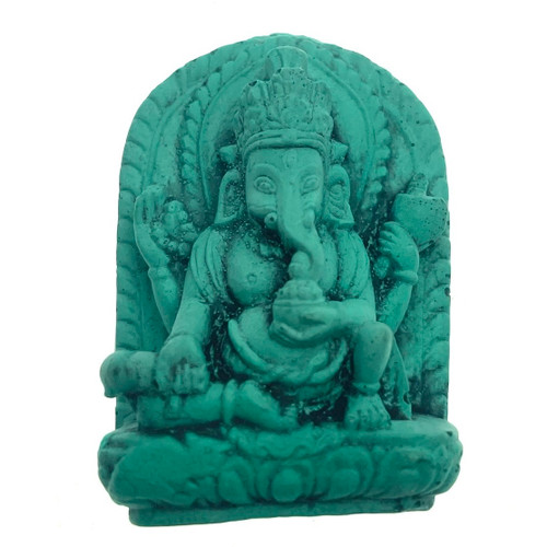 Ganesha Removes Obsacles Turquoise Powder Figurine 1.5"-1.75" Ganesha Removes Obsacles Turquoise Powder Figurine 1.5"-1.75"