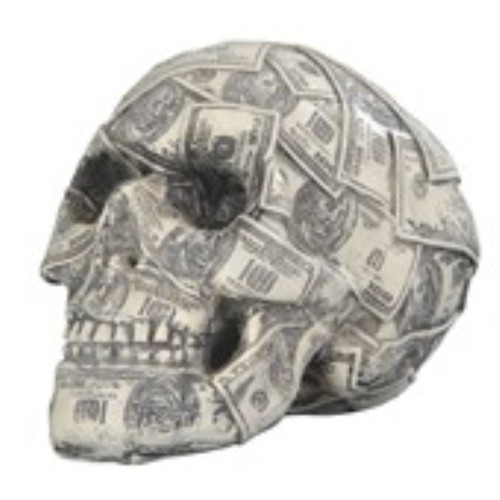 Dollar Bill Skull 5.75" Dollar Bill Skull 5.75"