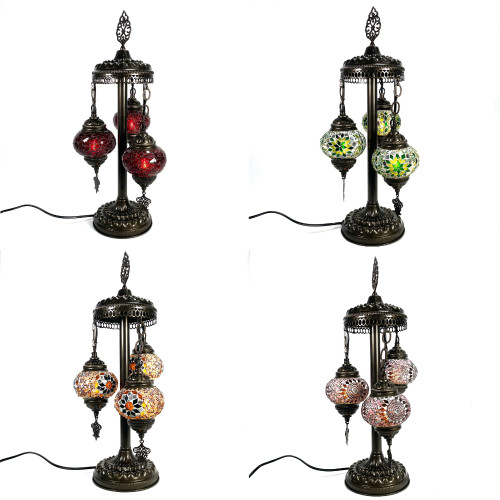 3 Bulb Table Lamp B1 Assorted Colors 1 Piece 3 Bulb Table Lamp B1 Assorted Colors 1 Piece