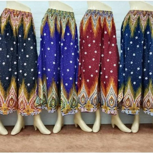 Rayon Mandala Plazoo Trouser Assorted Colors Rayon Mandala Plazoo Trouser Assorted Colors
