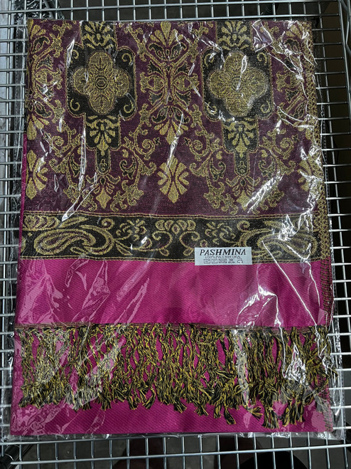 Deep Pink And Gold Regal Pashmina Scarf (Copy) Deep Pink And Gold Regal Pashmina Scarf (Copy)