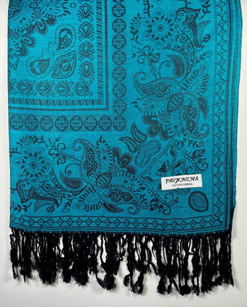 Deep Lake Blue Paisley Pattern Pashmina Scarf (Copy) Deep Lake Blue Paisley Pattern Pashmina Scarf (Copy)
