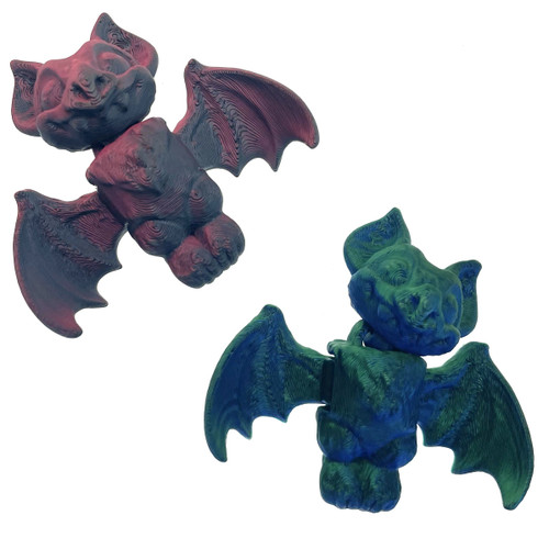 3D Printed Keychain Bat 1 Count Assorted 3D Printed Keychain Bat 1 Count Assorted