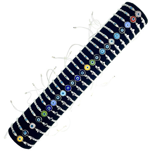 Evil Heart Glass Evil Eye Bracelet 1 Count Assorted Evil Heart Glass Evil Eye Bracelet 1 Count Assorted