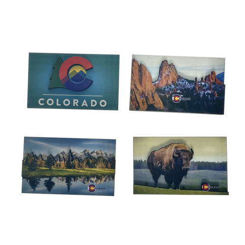 Multi Layered Wooden Colorado Magnet 1 Count Assorted