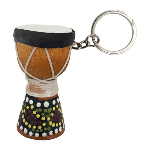 Mini Wooden Drum Keychain 1 Count Mini Wooden Drum Keychain 1 Count