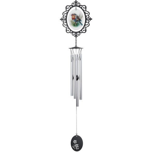 Glass Bird Portrait 33" Chime Glass Bird Portrait 33" Chime