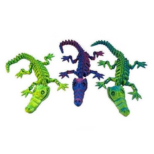 3D Printed Alligator 13" 1 Count Assorted 3D Printed Alligator 13" 1 Count Assorted