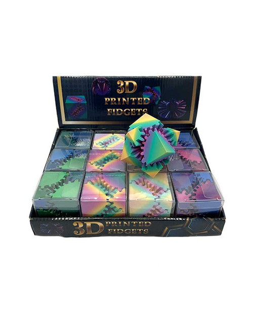 3D Printed Gear Cube 2" 1 Count Assorted 3D Printed Gear Cube 2" 1 Count Assorted