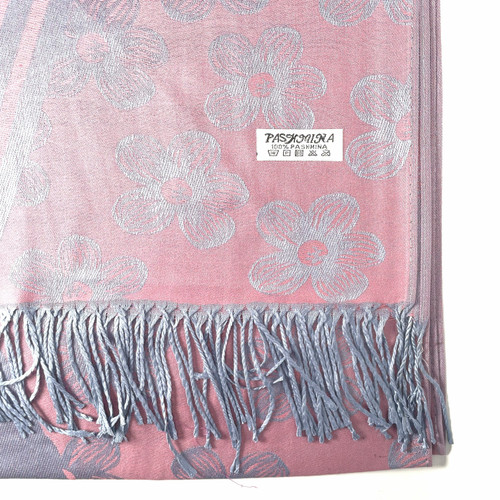 Hot Pink Diamonds and Flowers Pashmina Scarf Hot Pink Diamonds and Flowers Pashmina Scarf