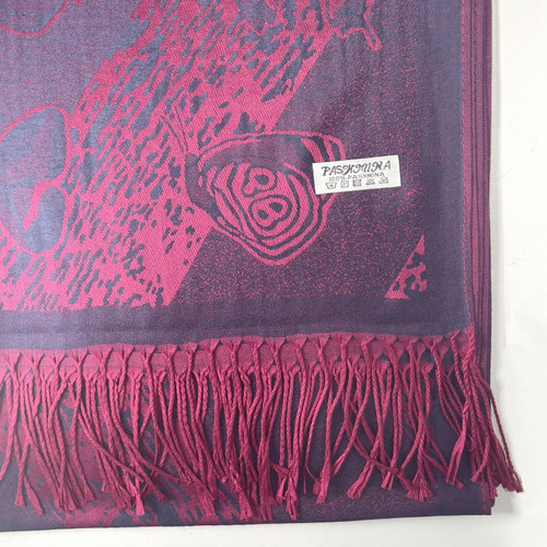 Burgundy Butterfly Pashmina Scarf Burgundy Butterfly Pashmina Scarf