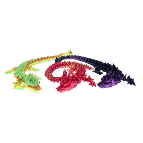 3D Printed 30cm Rose Dragon 1 Count Assorted Colors