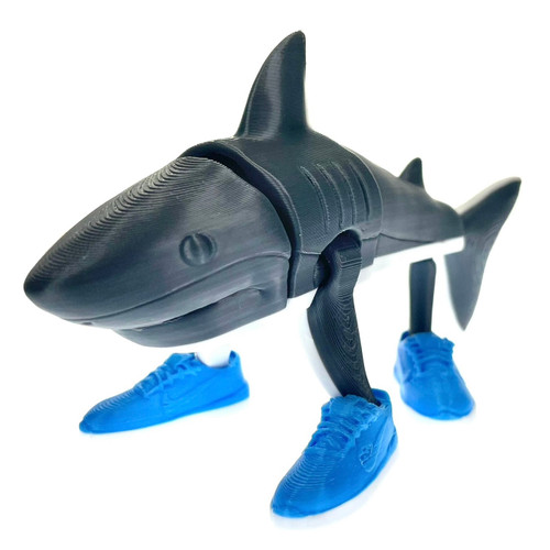 3D Printed 3 Legged Shark in Shoes 1 Count 3D Printed 3 Legged Shark in Shoes 1 Count