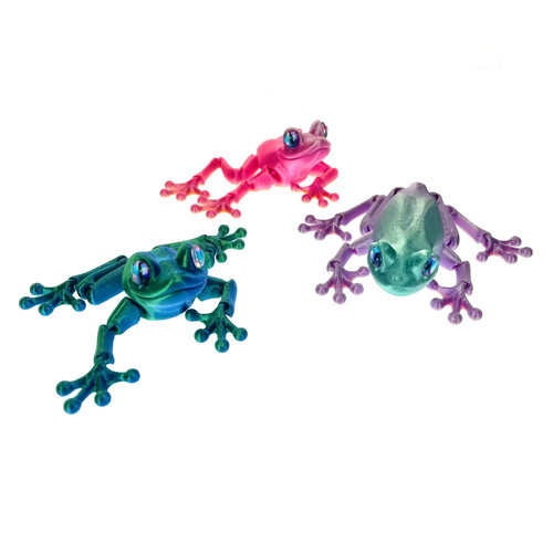 3D Printed 3" Frog 1 Count Assorted Colors 3D Printed 3" Frog 1 Count Assorted Colors