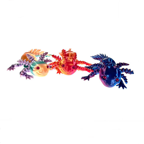 3D Printed 9" Axolotl 1 Count Assorted Colors 3D Printed 9" Axolotl 1 Count Assorted Colors