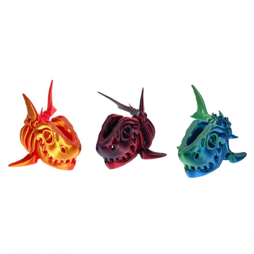 3D Printed 6" Skeleton Sharks 1 Count Assorted Colors 3D Printed 6" Skeleton Sharks 1 Count Assorted Colors