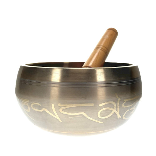 Large Brass Plain Platter Pattern 5.5" Singing Bowl 1 Count Large Brass Plain Platter Pattern 5.5" Singing Bowl 1 Count