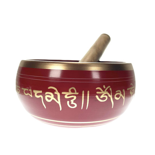 Large Brass Multi Color Pattern 5.5" Singing Bowl 1 Count Large Brass Multi Color Pattern 5.5" Singing Bowl 1 Count
