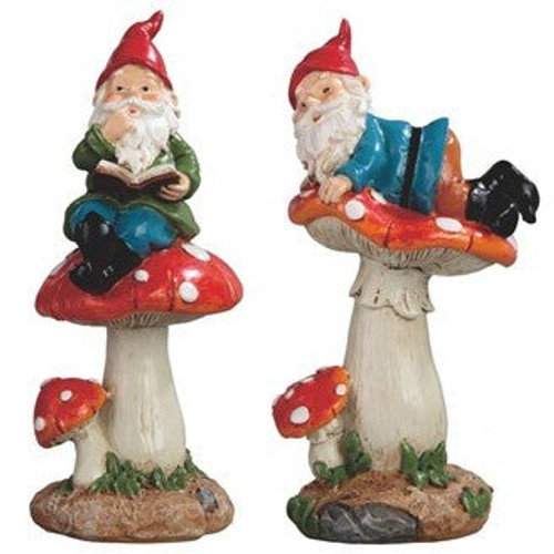 Gnome on Mushrooms 2 Set 6" Gnome on Mushrooms 2 Set 6"