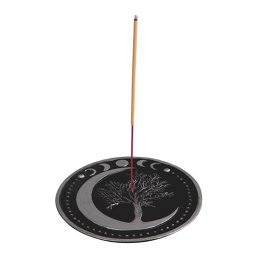 Black Moon Phases Incense Burner 4.75"L Black Moon Phases Incense Burner 4.75"L