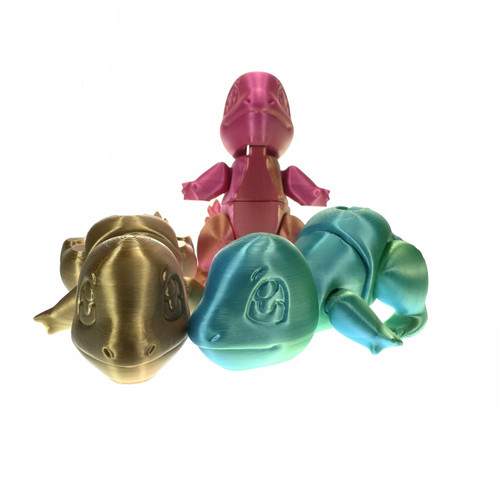 3D Printed 11.5" Unevolved Cute Dragon 1 Count Assorted Colors