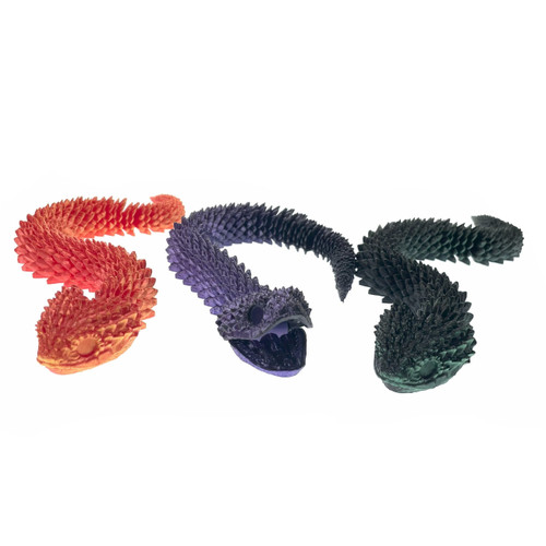 3D Printed 12" Viper 1 Count Assorted Colors 3D Printed 12" Viper 1 Count Assorted Colors