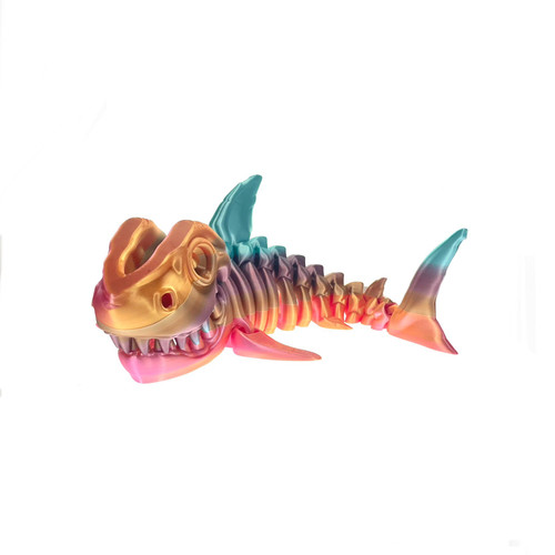 3D Printed 15" Skeleton Shark 1 Count Assorted Colors 3D Printed 15" Skeleton Shark 1 Count Assorted Colors