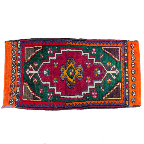 Antique Turkish Rug Pillow Case (~1970s)