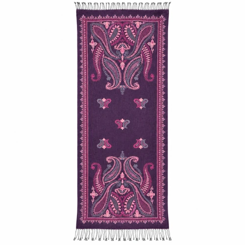 Midnight Bloom UV Reactive Pashmina Purple Pink