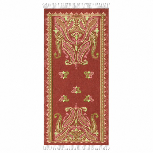 Midnight Bloom UV Reactive Pashmina Brown Green