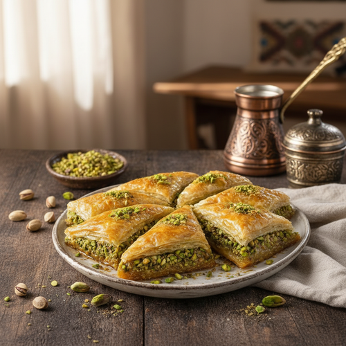 Turkish Pistachio Kocak Bavlava .5kg / 1.1lb with Gift Box