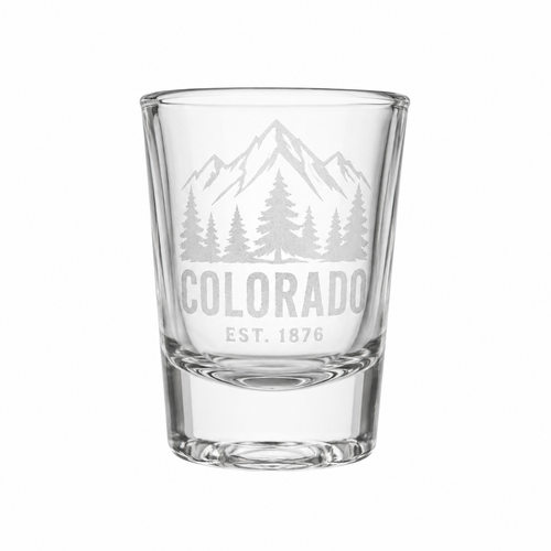 Colorado Mountains Shot Glass – 2 oz