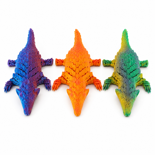 35 cm Articulated Pangolin – Flexible 3D-Printed Animal Fidget & Display Figure