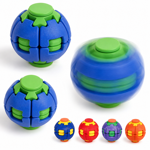 3D Rotating Sensory Fidget Sphere – Assorted Colors