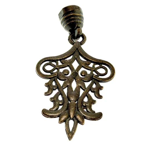 Decorative Hanging Dangle Threaded Screw Lock for Turkish Mosaic Lamps – Approx. 9 mm Thread Diameter – Antique Brass