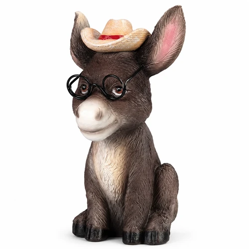 Donkey with Glasses Sitting 6.25" Figure