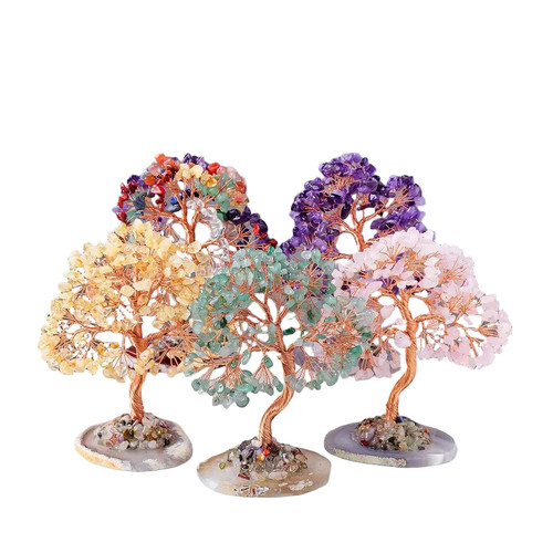 6" Gemstone Tree W/ Gem Agate Base