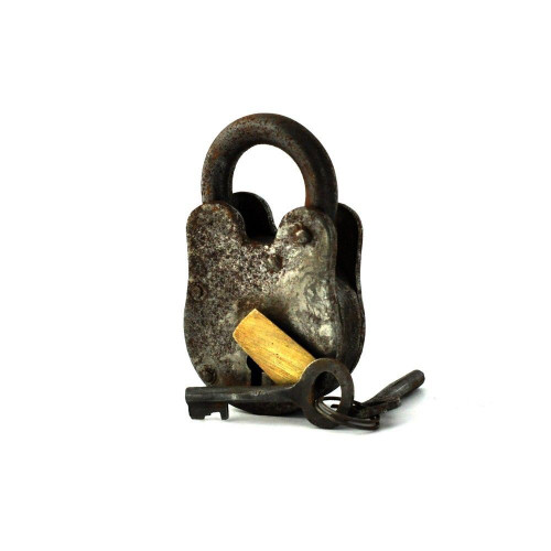 Vintage Iron Padlock 2.25 x 3.75 - Front Vintage Iron Padlock 2.25 x 3.75 - Front