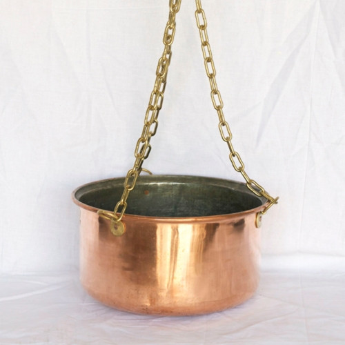 Hanging Copper Pot - Side