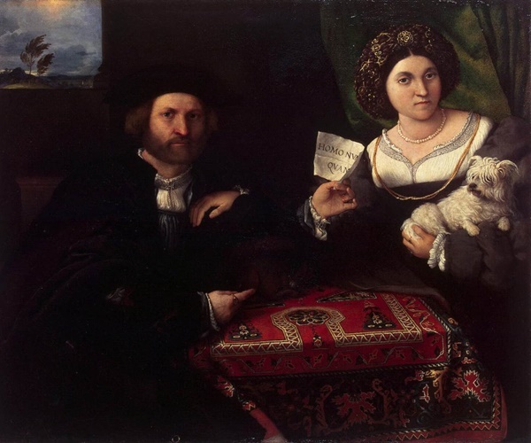 Painting of Husband and Wife by Lorenzo Lotto