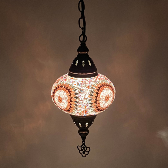 Hanging Turkish mosaic bulb lamp