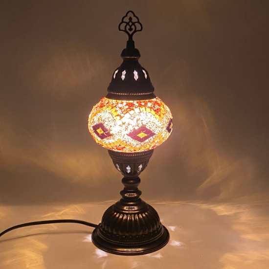 Colorful Turkish mosaic table lamp