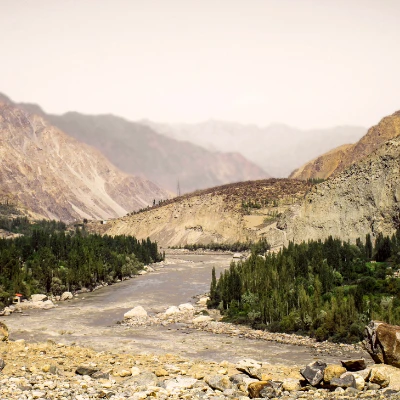 Landscape of Pakistan's Salt Range hills