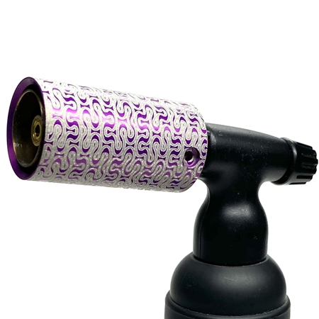 Engraved pink butane torch guard